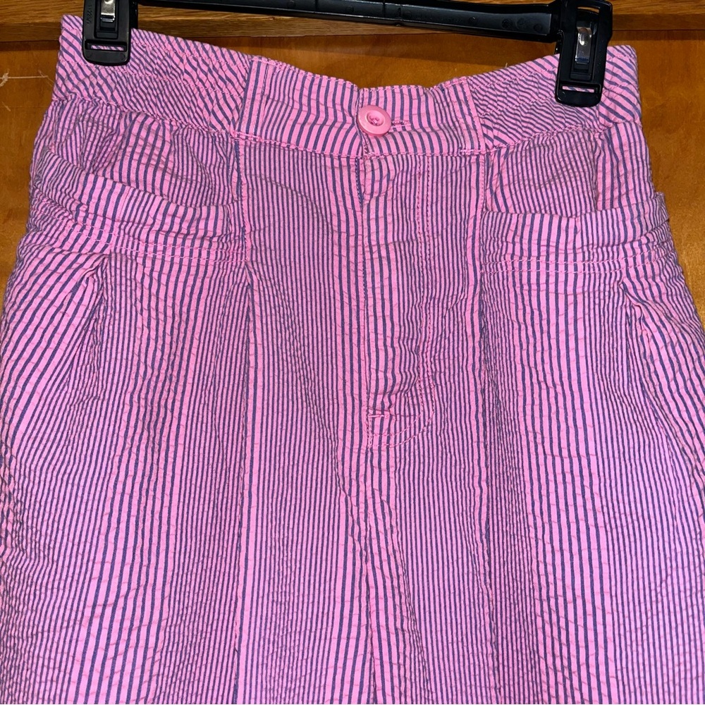 Free People Make a Stand Striped Trousers in Double Bubble Seersucker - Picture 4 of 4
